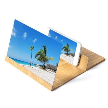/Hc/Screen Magnifier - 3D Screen Amplifier - Mobile Phone Holder Wood