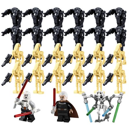 Star Wars Separatist Battle Droid Count Dooku General Grievous Ventress Minifigur Sæt Med Våben og Tilbehør