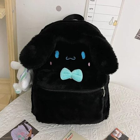 Tegnet Plys Dame Rygsæk Sød Lille Skoletaske Kvindelig Studerende Skoletaske til Teenagepiger Pung Kawaii Rygsæk~09538