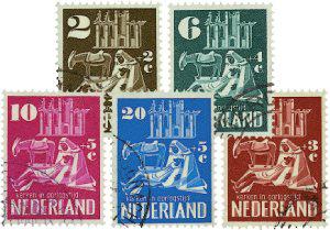 Holland 1950 - NVPH 556-560 - Stemplet