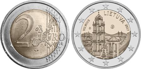 Litauen 2017 - Vilnius kulturens og kunstens hovedstad - 2 euro mønt
