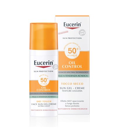 Eucerin Oil Control Sun Face Gel-Creme Dry Touch SPF50+ 50ml - Solare viso alta prot.