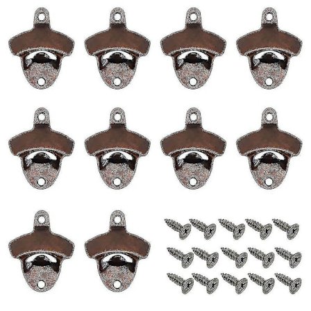 10 stk Veggmontert Flaskeåpner Vintage Ølflaskeåpner Egnet For Barer Ktv Hoteller Hjem