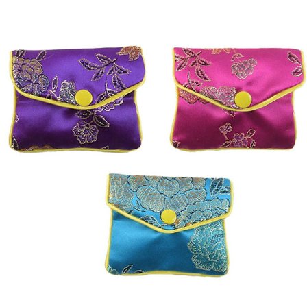 3 kappaletta koruja silkkipussi brokadi lahjapussit S Style1