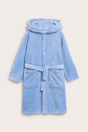 Kappahl | Morgonrock i fleece | Ljusblå
