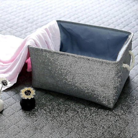 Hmwy-tyg Organizer Böcker Leksaker Förvaringskorg Med Handtag Linne Förvaringslåda|Fällbara Förvaringsväskor