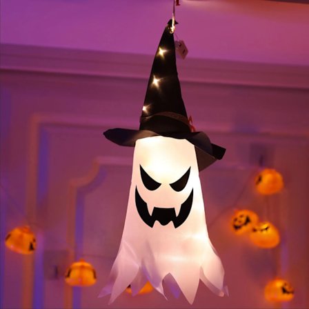 1 bit Spøkelser LED Lyslenke Halloween Dekorasjon Hjemmefest