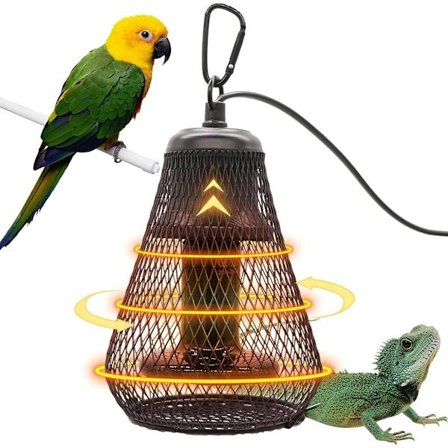 Varmelampe for kjæledyr, 19 x 10 cm, Anti-skålding Varmelampe for kyllinger og ender for vinteren