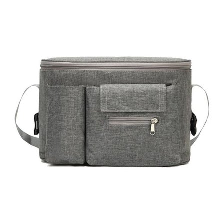 Barnvagnsorganisatör med 3 mugghållare, barnvagnsväska med