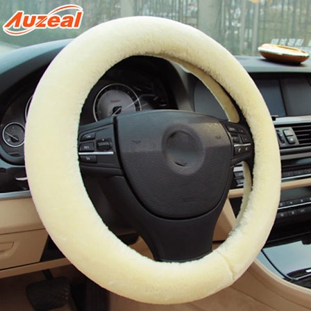 Blød plys bilratbetræk, skridsikkert ratbetræk