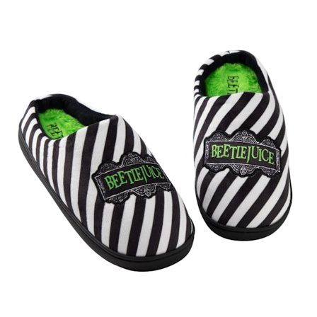 Beetlejuice Unisex Vuxen Logo Tofflor 3 UK-4 UK Svart/Vit