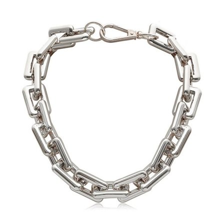 CCB Kort Halsband Choker Chain SILVER