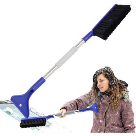 Auto Snebørste - Auto Snebørste med Isskraber - Aftagelig Isskraber - Ergonomisk Skumgummigreb - Vintertilbehør - 1 stk -