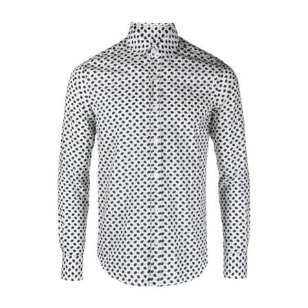 Canali, Casual Shirts Wit, Heren, Maat:M