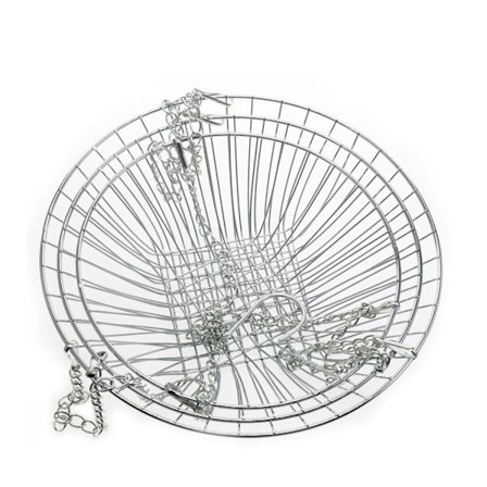 Tre-vånings hängande trådkorgar, krom - Enkel justerbar hängande metallfruktkorg för hushåll - Korg hängande korg frukt