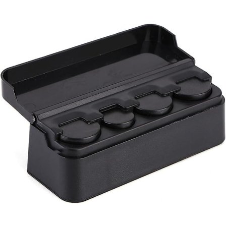 (2 st) Mynthållare för bil, Bärbar myntförvaringslåda Svart hållare Växel förvaringslåda Bilmyntfodral Pengarhållare för bil, lastbil, husbil