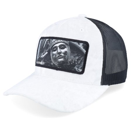 Calza Pennello - White trucker Caps - Leper King Baldwin Iv Velvet White/Black A-Frame Trucker @ Hatstore