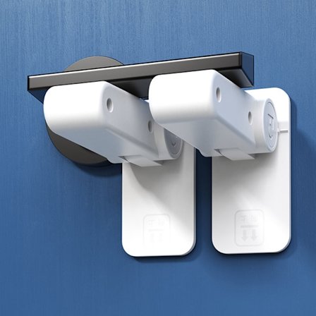 (2-pakning) Forbedret barnesikker dørhåndtakslås forhindrer småbarn i å åpne dører