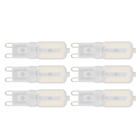 G9 Himmennettävä LED-lamppu 5W 22 LED Silmäsuojaus Energiaa Säästävä Luonnonvalo 220V 6kpl Katto- ja Pöytävalaisimiin