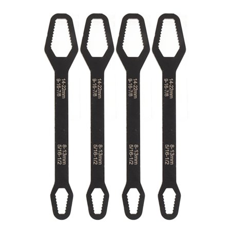 4 kpl itsekiristyvä avain 8-13mm 14-22mm 60HRC teräs kaksipäinen 9,1 tuuman pituinen yleisavain kotiteollisuudelle musta