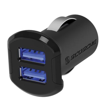 Scosche Revolt Tupakansytytintulppa 2 x 2,4 mAh, USB-A, Katkaisijat & pistorasiat