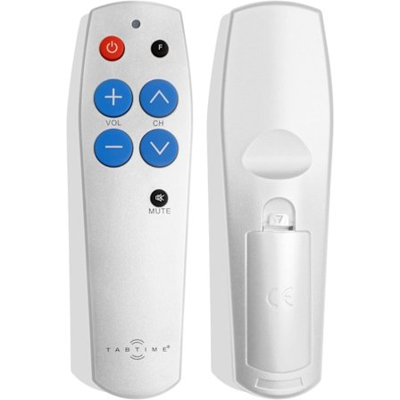 Stor knapp TV-fjernbetjening - Nem at bruge og indstille - Universal - Grundlæggende TV-fjernbetjening - Demensvenlige gaver