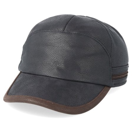 Stetson - Braun earflap Cap - Baseball Cap Cow Hide Brown Ear Flap @ Hatstore