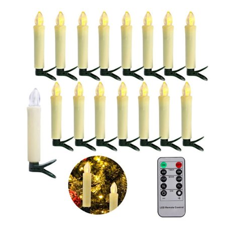 20 stk LED julelys med fjernkontrollklips, multifunksjonell LED elektronisk kontroll, dryppeeffekt