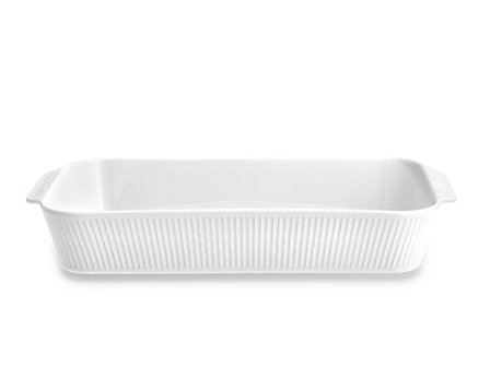 PILLIVUYT Fat dypt Plissé 38x21x6cm hvit