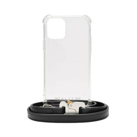 1017 Alyx 9SM Black Iphone Case 11 with strap + buckle Hvid, unisex Høretelefoner, Størrelse: ONE Size