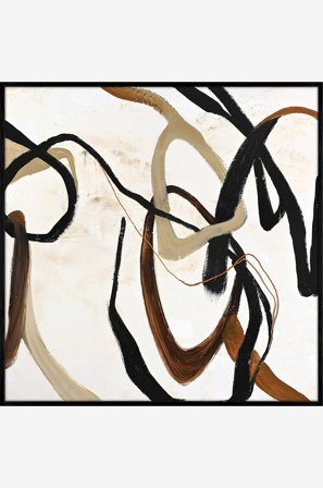 Malerifabrikken - Design Maalaus / Once Again / 100x100 Cm / Musta kehys - Ruskea - Taulut - 100X100 - - Homeroom