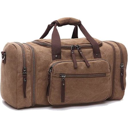 Resväska, Acsergery Unisex Canvas Holdall, Acsergery Stor Resväska Resväskor Carry On Duffel Present