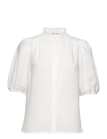 Tara New Shirt Blouses Short-sleeved Hvit Second Female