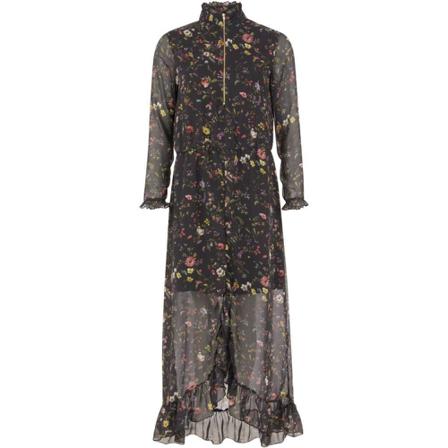 Coster Copenhagen Long Kjole in Botanical print Brun, Dame