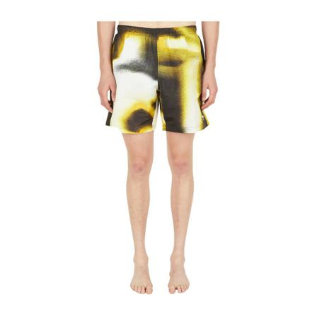 Alexander McQueen Graffiti Spray Swim Shorts Gul, Herre Badeshorts