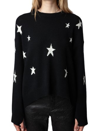 Zadig & Voltaire Markus Ws Stars - Black - M
