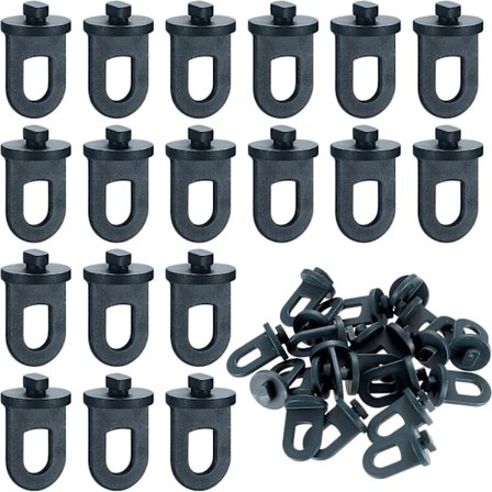 50 højbelastningsdygtige drivhusklammer, plantestøtter i plast, stabil hængeanordning til drivhusklammer, øjeklatrestøtte