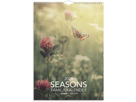 Burde Familjekalender Modern 2026 - Lyreco - Almanackor och kalendrar - Väggkalendrar - Familjekalendrar