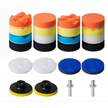 Bumperkudde för bil 3 tum poleringsplatta för bilpolering, vaxning, slipning, tätningsglasyr 3 tum 24-delad uppsättning