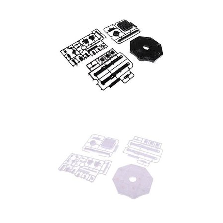 2 st. Plast Actionbas Stativ Display Stöd för 1/100 Mg Gundam Figur