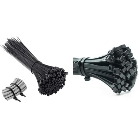 Sorte, 100 stk 3*100 kabelbindere, profesjonelle kabelbindere, nylon c