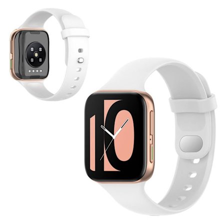 Oppo Watch (46mm) simple silikon klockarmband - vit