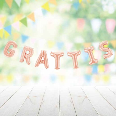 Grattis Kirjainilmapallo Ruusukulta