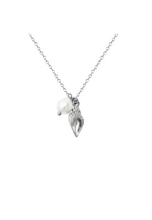 Caroline Svedbom Shell Pearl Necklace Halsband Dam Silver ONESIZE