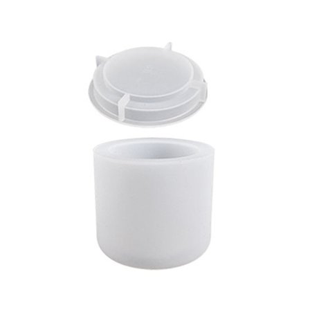 Silikoninen säilytyspurkkimuotti kannella hartsi-, sementti- ja betonitöihin