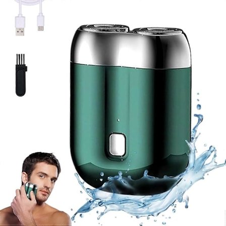 Elektrisk Rakapparat för Män, 2025 Nya Elektriska Mini Rakapparater för Män, Uppladdningsbar Vattentät Kompakt Elektrisk Rakapparat, Dubbelhuvud Rak..