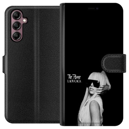 Kompatibel Tegnebogsetui til Samsung Galaxy A14 5G Stranger Things plakat med cyklende silhuetter og rød lynstorm i dramatisk retrodesign