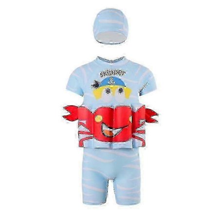 Barnbaddräkt med flythjälp Träning Baby Pojke Flicka Badkläder Söt Tecknad Avtagbar Flytande O