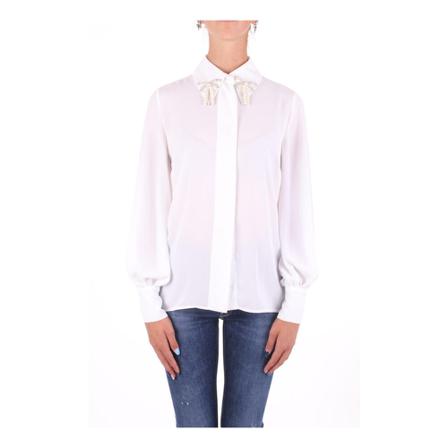 Elisabetta Franchi, Shirts Ivory Beżowy, Kobieta, Rozmiar: M