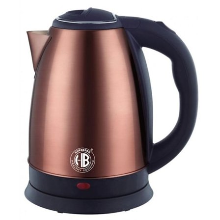 1,8L sladdlös vattenkokare i rostfritt stål Koppar Herzberg HG5011-COP